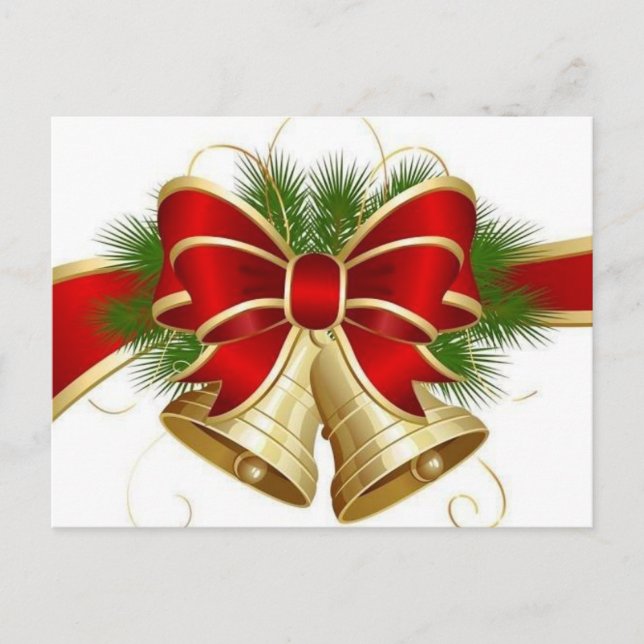 Cartão Postal De Festividades Cartão-postal dos sinos natalinos (Frente)