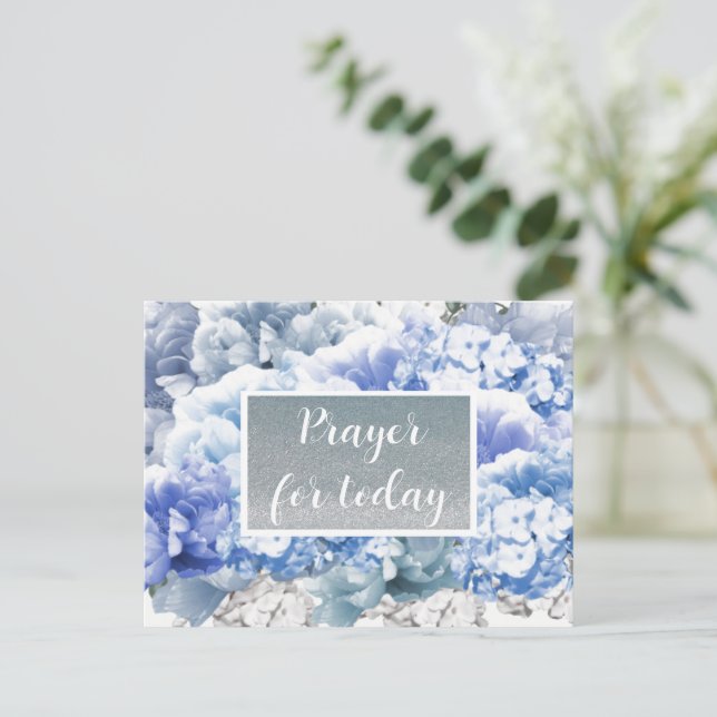 Cartão Postal De Festividades Cartão-postal Faux de Oração de Hoje (Em pé/Frente)