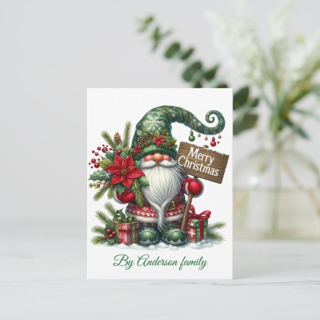 Cartão Postal De Festividades Cartão-postal Feliz de Natal (Em pé/Frente)