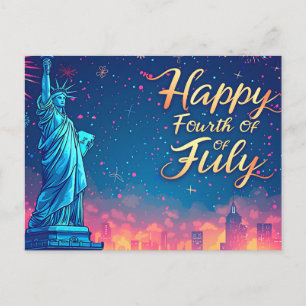 Cartão Postal De Festividades Cartão-postal Feliz Em 4 De Julho