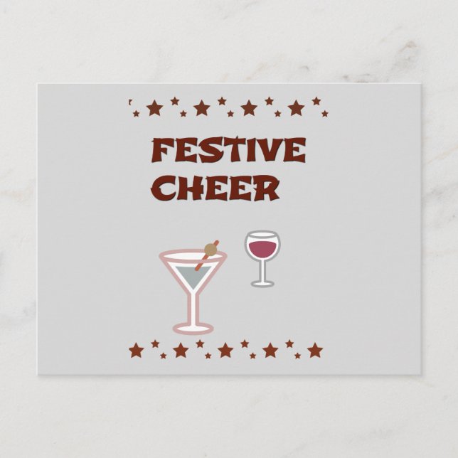 Cartão Postal De Festividades Cartão-postal festivo de férias (Frente)