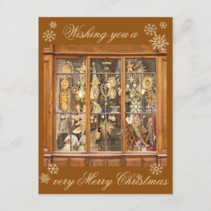 Cartão Postal De Festividades Cartão-postal Floco de Neve Natal — Janela da Loja