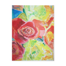 Cartão-postal Floral de Aquarela