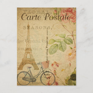 Cartão Postal De Festividades Cartão-postal francês Vintage Paris Vacage