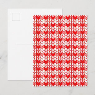 Cartão Postal De Festividades Cartão-postal GINGHAM VERMELHO / Vertical