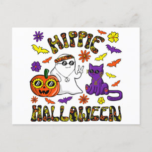 Cartão Postal De Festividades Cartão-postal Hippie Halloween