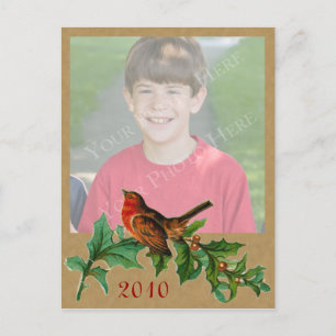 Cartão Postal De Festividades Cartão-postal Holly Christmas