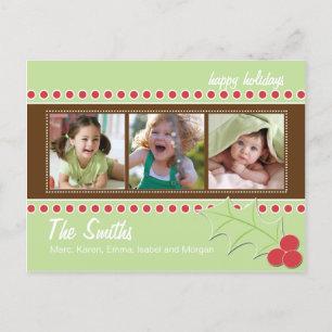 Cartão Postal De Festividades Cartão-postal Holly Photo