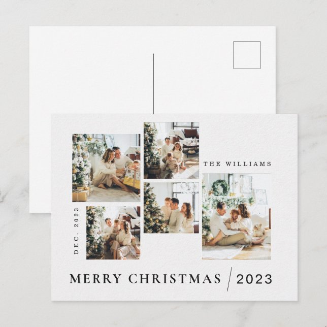 Cartão Postal De Festividades Cartão-postal imprimível de Merry-Christmas person (Frente/Verso)