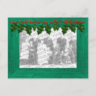 Cartão Postal De Festividades Cartão-postal para adicionar fotos no Natal