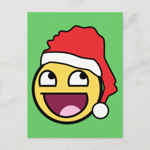 Cartão Postal De Festividades Cartão-postal para Papais noeis de rosto incríveis