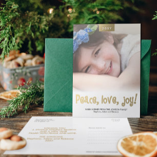 Cartão Postal De Festividades Cartão-postal Personalizado de Alegação de Paz Fot