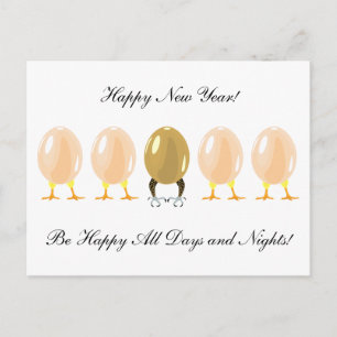 Cartão Postal De Festividades Cartão-postal personalizado de dragões e frangos