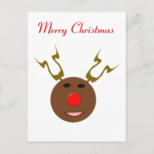 Cartão Postal De Festividades Cartão-postal personalizado para a ciber-Reindeer
