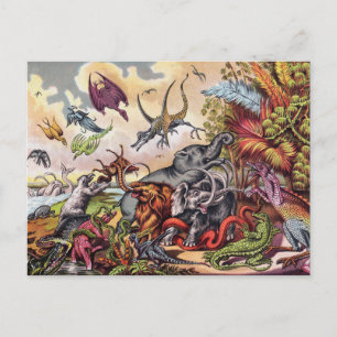 Cartão Postal De Festividades Cartão-postal pré-histórico