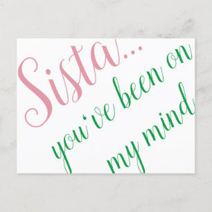 Cartão Postal De Festividades Cartão-postal rosa e verde