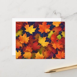 Cartão Postal De Festividades Cartão-postal Rustic Fall Foliage