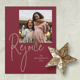 Cartão Postal De Festividades Cartão-postal Simples sobre Férias de Burgundy