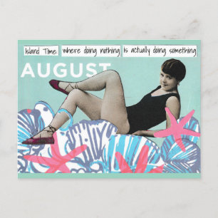 Cartão Postal De Festividades Cartão-postal Snarky Vacation Não Fazendo Nada