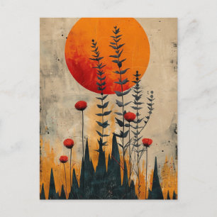 Cartão Postal De Festividades Cartão-postal Sun ouro