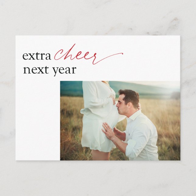 Cartão Postal De Festividades Cartão-postal Surpresa de Férias de Gravidez (Frente)