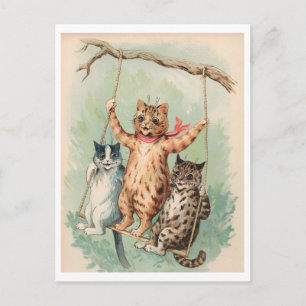 Cartão Postal De Festividades Cartão-postal Swing Louis Wain