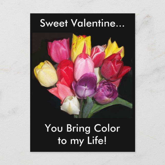 Cartão Postal De Festividades Cartão-postal Tulips de namorados (Frente)