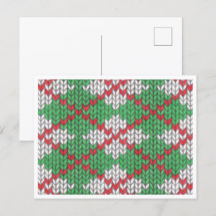 Cartão Postal De Festividades Cartão-postal XMAS ARGYLE KNIT / Horizontal