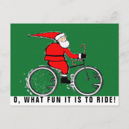 Cartão Postal De Festividades cartas de Natal de bicicleta