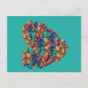 Cartão Postal De Festividades Cartaz de desenho do coração do Namorados