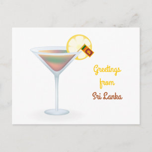 Cartão Postal De Festividades Cartaz De Férias Cocktail Do Sri Lanka