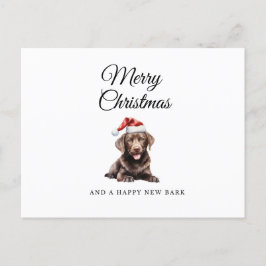 Cartão Postal De Festividades Cartaz de férias com chocolate de Natal