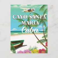 Cartaz de férias de praia cubana Cayo Santa María