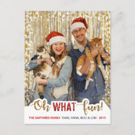 Cartão Postal De Festividades Cartaz de fotos de Natal da Família Divertida