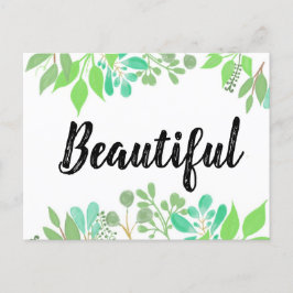 Cartão Postal De Festividades Cartaz de impressão de arte de aquarela botânica