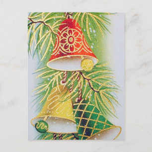 Cartão Postal De Festividades Cartaz de natais vintages retrorreflectores Cartaz