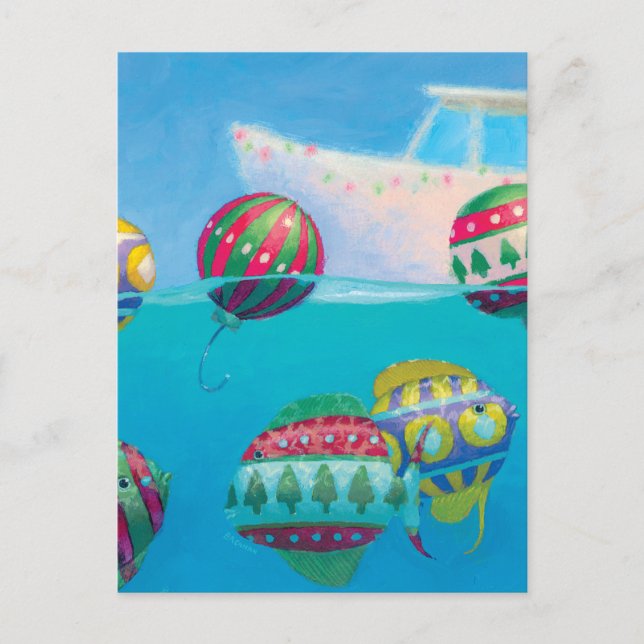 Cartão Postal De Festividades Cartaz de Natal (Frente)