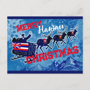 Cartão Postal De Festividades Cartaz de Natal da feliz do Havaí