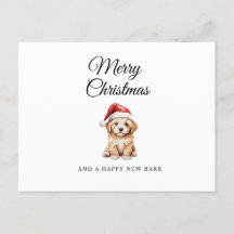 Cartaz de Natal feliz para um cachorrinho