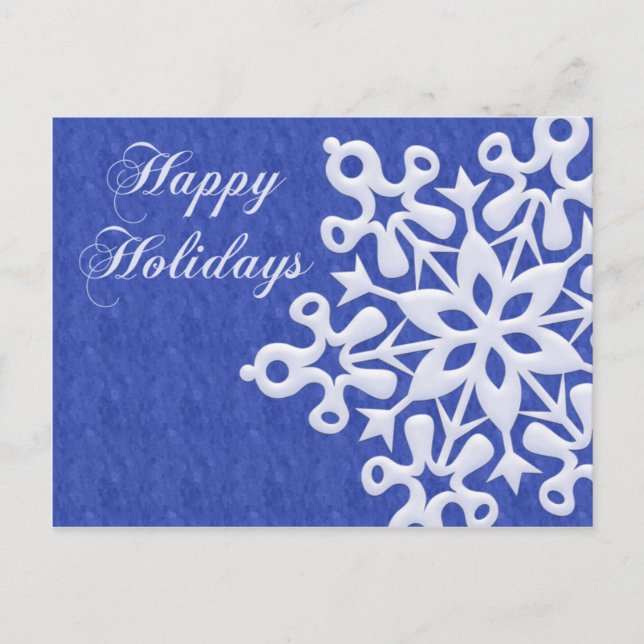 Cartão Postal De Festividades Cartaz de Natal Giant Snowflake (Frente)