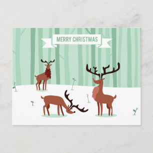 Cartão Postal De Festividades Cartaz de Natal para as Rebeldes Cutes