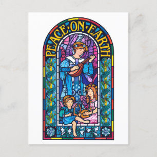 Cartão Postal De Festividades Cartaz de Natal sobre a paz na Terra