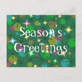 Cartão Postal De Festividades Cartaz de "Saudações da Época"