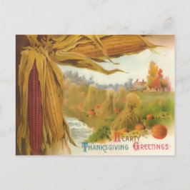 Cartão Postal De Festividades Cartaz de Saudações de Ação de Graças