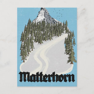 Cartão Postal De Festividades Cartaz de Viagem Matterhorn Suíça