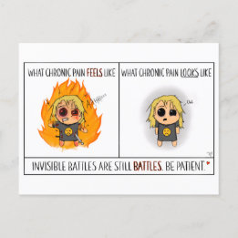 Cartão Postal De Festividades Cartaz em quadrinhos de dor crônica