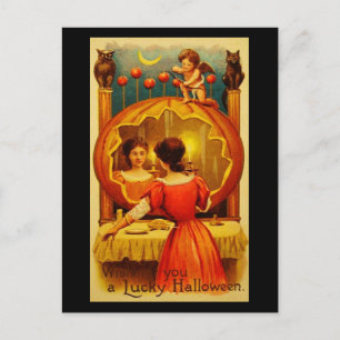 Cartão Postal De Festividades Cartaz-Feriado Art-Vintage Halloween 12