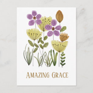 Cartão Postal De Festividades Cartaz Floral da Grace Incrível