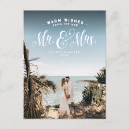 Cartão Postal De Festividades Cartaz fotográfico de feriado do Sr. e da Sra.