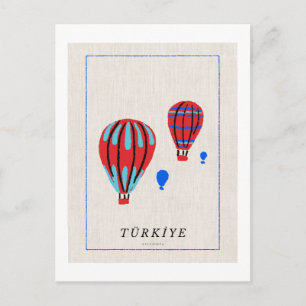 Cartão Postal De Festividades Cartaz Minimalista da Capadócia - Suvenir da Türki